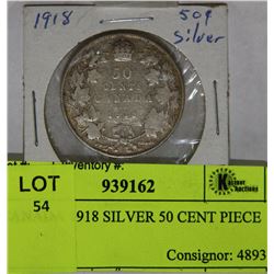 CANADA 1918 SILVER 50 CENT PIECE