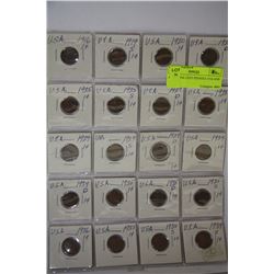20 USA PENNIES 1916-1939