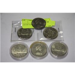 LOT OF 6 CANADA DOLLARS