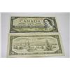 Image 1 : 1954 CANADA 20 DOLLAR BILL X2