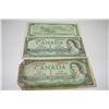 Image 1 : THREE 1954 CANADA ONE DOLLAR BILLS