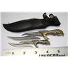 Image 1 : MINI FANTASY DAGGER EAGLE HEAD SET WITH SHEATH