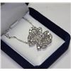 Image 1 : SILVER CZ BUTTERFLY PENDANT NECKLACE