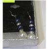 Image 1 : SEA SHELL PEARL & .925 SILVER EARRINGS - BLUE