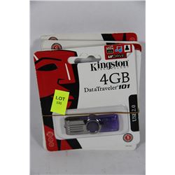 NEW KINGSTON 4GB DATA USB FLASH DRIVE X5