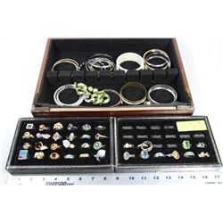 FLAT OF OLD STORE STOCK RINGS AND