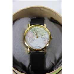 WATCH WITH MAP ON THE FACE