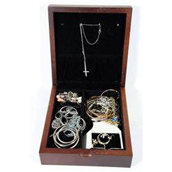 JEWELLERY BOX WITH CONTENTS