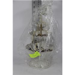 METAL DOVE JEWELLERY STAND WITH CONTENTS