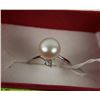 Image 1 : .925 SILVER FRESH WATER PEARL RING - SIZE 4