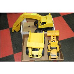 SET OF 3 PLASTIC TONKA TRUCKS