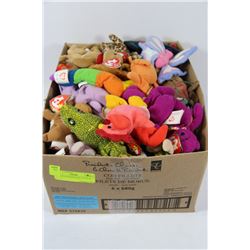 BOX OF TYS WITH TAGS, 70 TOTAL