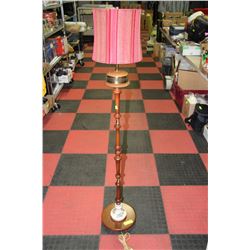 VINTAGE FLOOR LAMP WITH PORCELAIN BASE