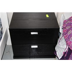 SHOWHOME BLACK 2 DRAWER NIGHTSTAND