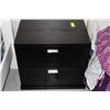 Image 1 : SHOWHOME BLACK 2 DRAWER NIGHTSTAND