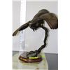 Image 1 : BRONZE FLY DOWN WILD TURKEY SCULPTURE