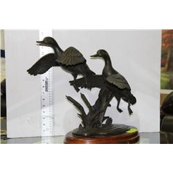 BRONZE MALLARD DUCK SCULPTURE "TAKING FLIGHT"