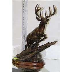 BRONZE WHITE TAIL DEER SCULPTURE