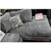 Image 2 : LARGE GREY PLUSH FABRIC SHOWHOME SECTIONAL