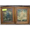 Image 1 : ANTIQUE SHADOW BOX PINK GIRL AND BLUE BOY PICTURES