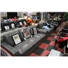 Image 1 : NEW GREY LEATHERETTE SOFA AND LOVE SEAT