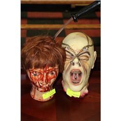 HALLOWEEN DECORATIVE HEAD X2