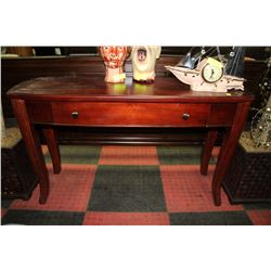WOOD TONE SOFA TABLE