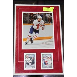 WAYNE GRETZKY PICTURE AND CARDS IN FRAME