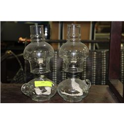PAIR OF FINGER OIL LAMPS