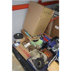 PALLET OF ASSORTED CONSTRUCTION SUPPLIES INCLUDING