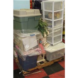 PALLET OF HOUSEHOLD MISC