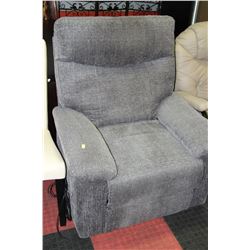 GREY FABRIC ELECTRIC RECLINING SOFA CHAIR