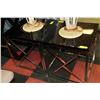 Image 1 : PAIR OF SHOWHOME BLACK AND CHROME END TABLES