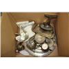 Image 1 : BOX OF ESTATE SILVERPLATED ORNAMENTS WITH STONE