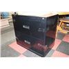 Image 1 : METAL AND BLACK 2 DRAWER FILING CABINET