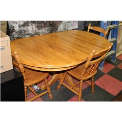 OAK TABLE W 4 CHAIRS