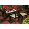 Image 1 : GLASSTOP TABLE WITH 2 X-BACK CHAIRS