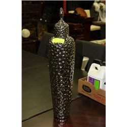 SHOWHOME CHROME TONE VASE W LID