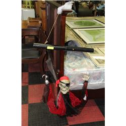 PIRATE SKELETON HANGING HALLOWEEN ORNAMENT