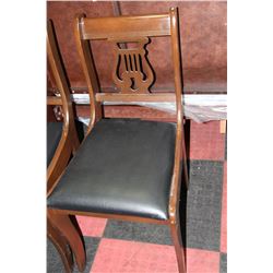 SET OF 4 VINTAGE HARP BACK CHAIRS