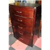 Image 1 : WOOD TONE 5 DRAWER CHEST OF DRAWERS