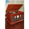 Image 1 : NOSTALGIC WOOD RECORD PLAYER WITH CD RECORDER