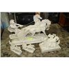 Image 1 : SET OF 4 CRUSHED MARBLE GLADIATOR SCULPTURE