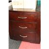 Image 1 : WOOD TONE 3 DRAWER NIGHT STAND