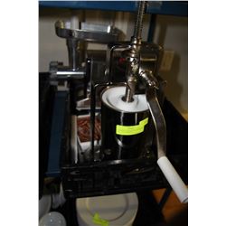 GRINDER & SAUSAGE STUFFER WITH ALL ATTACHMENTS