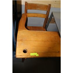 VINTAGE WOODEN SCHOOL DESK