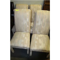 SET OF 4 FABRIC CHAIRS