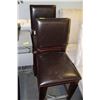 Image 1 : PAIR OF SHOWHOME BROWN LEATHERETTE BAR STOOLS
