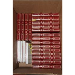 BOX OF LEATHER BOUND BOOKS