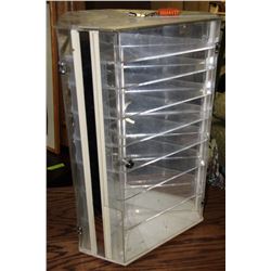 ROTATING DISPLAY CASE WITH KEY